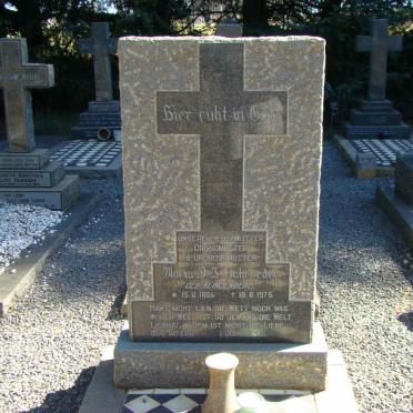 SCHROEDER Maria D.J. nee KLINGENBERG 1884-1975