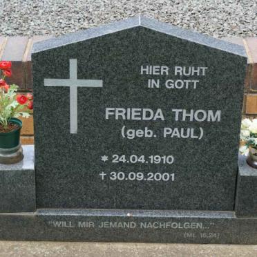 THOM Frieda nee PAUL 1910-2001