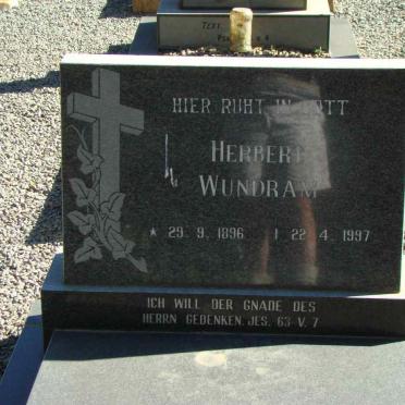 WUNDRAM Herbert 1896-1997