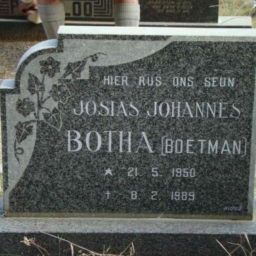 BOTHA Josias Johannes 1950-1989