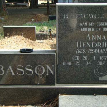 BASSON Anna Hendrika nee PIENAAR 1917-1987