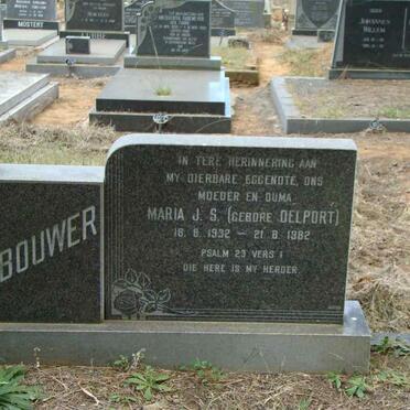 BOUWER Maria J.S. nee DELPORT 1932-1982
