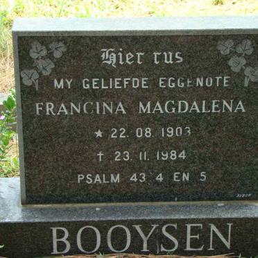 BOOYSEN Francina Magdalena 1903-1984