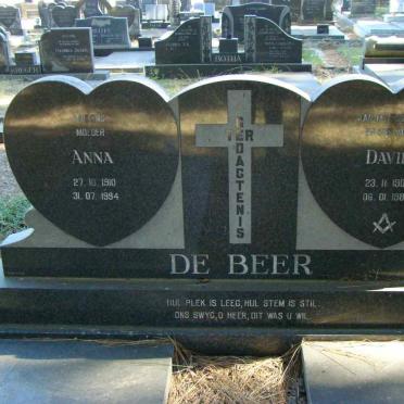 BEER David, de 1909-1984 &amp; Anna 1910-1994