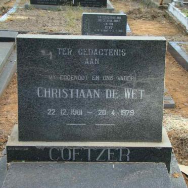 COETZER Christiaan de Wet 1901-1979
