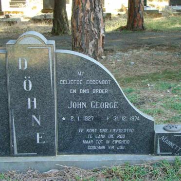 DOHNE John George 1927-1974