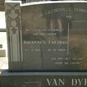 DYK Johannes Fredrik, van 1911-1969