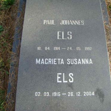 ELS Paul Johannes 1914-1997 &amp; Magrieta Susanna 1915-2004