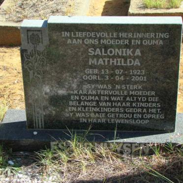ESTERHUYSEN Salonika Mathilda 1923-2001
