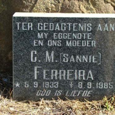 FERREIRA C.M. 1933-1985