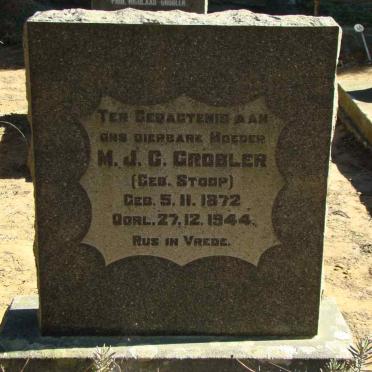 GROBLER M.J.C. nee STOOP 1872-1944