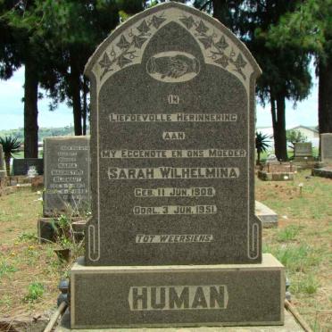 HUMAN Sarah Wilhelmina 1908-1951