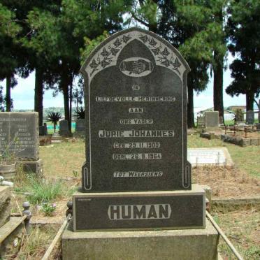 HUMAN Jurie Johannes 1900-1964