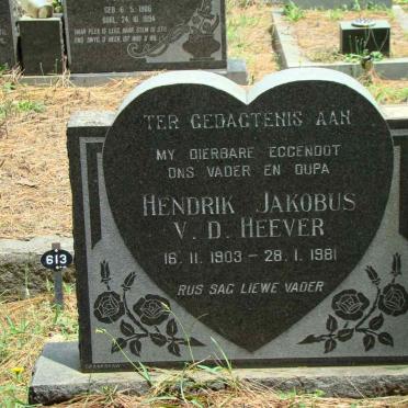 HEEVER Hendrik Jakobus, v.d. 1903-1981