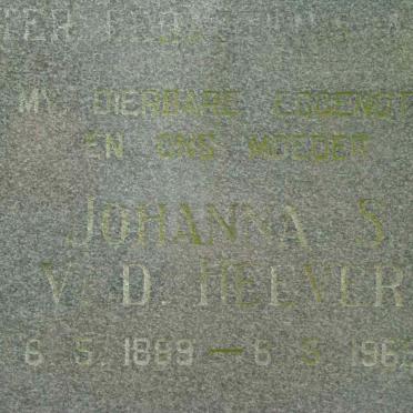 HEEVER Johanna S., v.d. 1889-1965