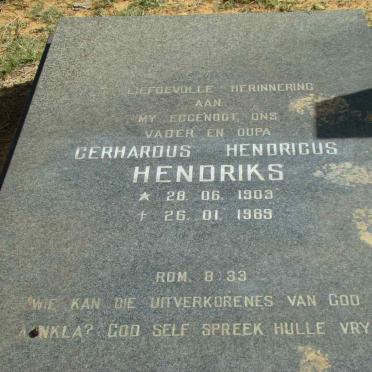HENDRIKS Gerhardus Hendricus 1903-1989