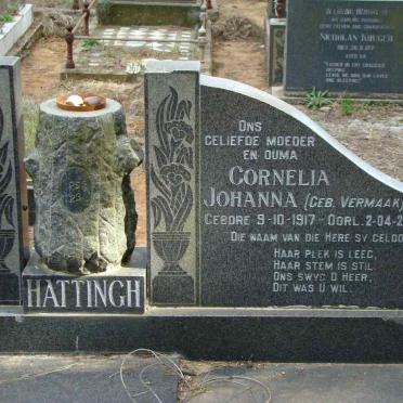 HATTINGH Cornelia Johanna nee VERMAAK 1917-2004