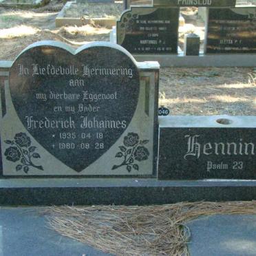 HENNING Frederick Johannes 1935-1980