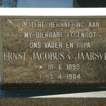 JAARSVELD Ernst Jacobus, van 1899-1984