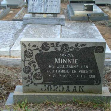 JORDAAN Minnie 1922-1981