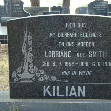 KILIAN Lorraine nee SMITH 1952-1980