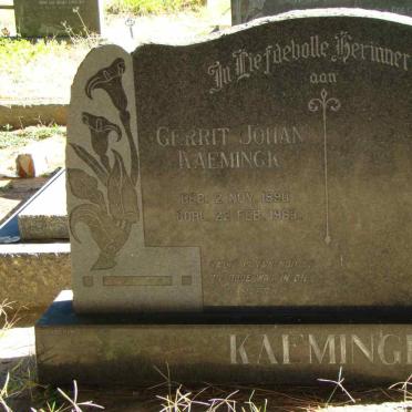 KAEMINGK Gerrit Johan 1890-1963