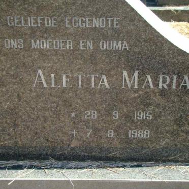 KOTZE Louis Jacobus 1906-1989 &amp; Aletta Maria 1915-1988 