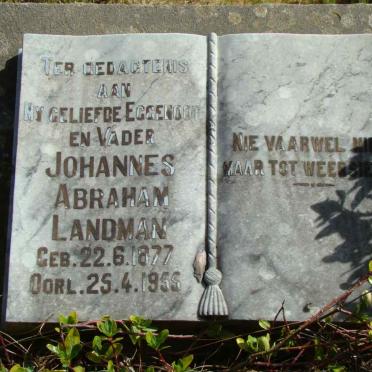 LANDMAN Johannes Abraham 1877-1955