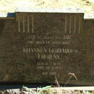 LOURENS Johannes Gerhardus 1879-1971