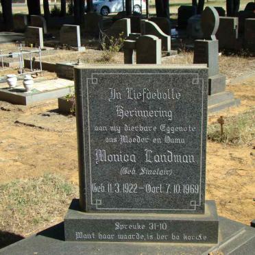 LANDMAN Monica nee SINCLAIR 1922-1969