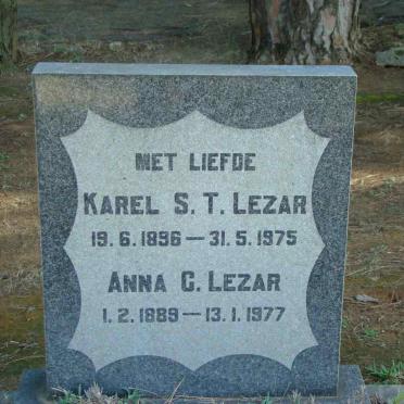 LEZAR Karel S.T. 1896-1975 &amp; Anna C. 1889-1977