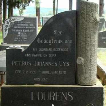LOURENS Petrus Johannes Uys 1925-1972