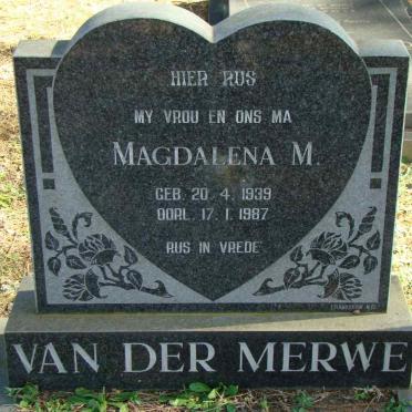 MERWE Magdalena M., van der 1939-1987