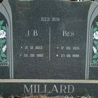 MILLARD J.B. 1923-1992 &amp; Bes 1925-1999