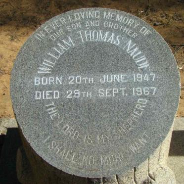 NAUDE William Thomas 1947-1967