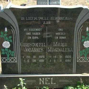 NEL Christoffel Johannes 1926-1991 &amp; Maria Magdalena 1926-1995