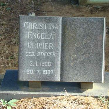 OLIVIER Christina Engela nee STIEGER 1900-1937