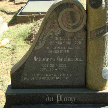 PLOOY Johannes Gerhardus, du 1932-1971