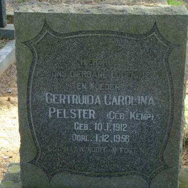 PELSTER Gertruida Carolina nee KEMP 1912-1956