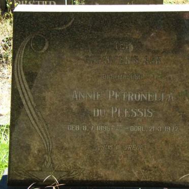 PLESSIS Annie Petronella, du 1895-1972
