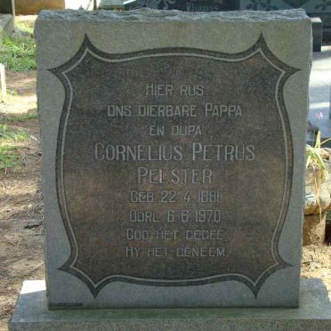 PELSTER Cornelius Petrus 1881-1970