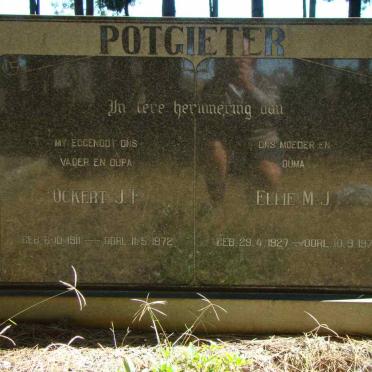 POTGIETER Ockert J.F. 1911-1972 &amp; Ellie M.J. 1927-1976