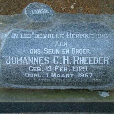 RHEEDER Johannes C.H. 1929-1957