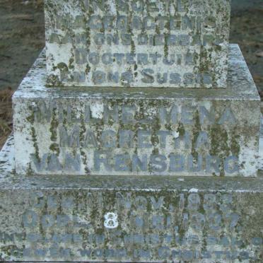 RENSBURG Wilhelmina Magretha, van 1933-1937