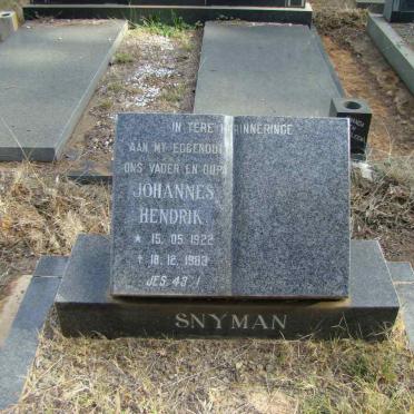 SNYMAN Johannes Hendrik 1922-1983