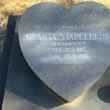 STAPELBERG Quarta nee LAUBSCHER 1919-1966