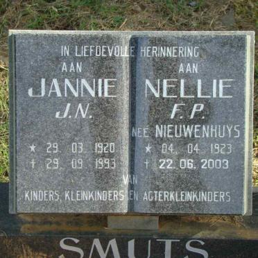 SMUTS J.N. 1920-1993 &amp; F.P. NIEUWENHUYS 1923-2003
