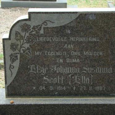 SCOTT Elsie Johanna Susanna 1914-1987