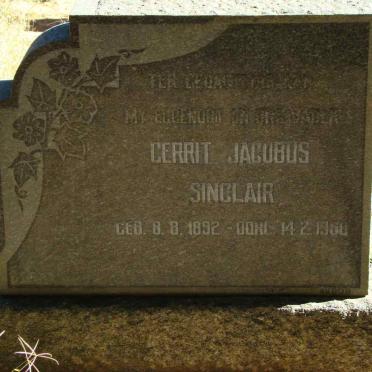 SINCLAIR Gerrit Jacobus 1892-1960