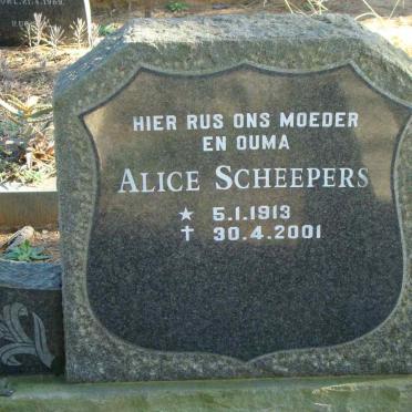 SCHEEPERS Nicholaas G. 1891-1962 &amp; Alice 1913-2001 